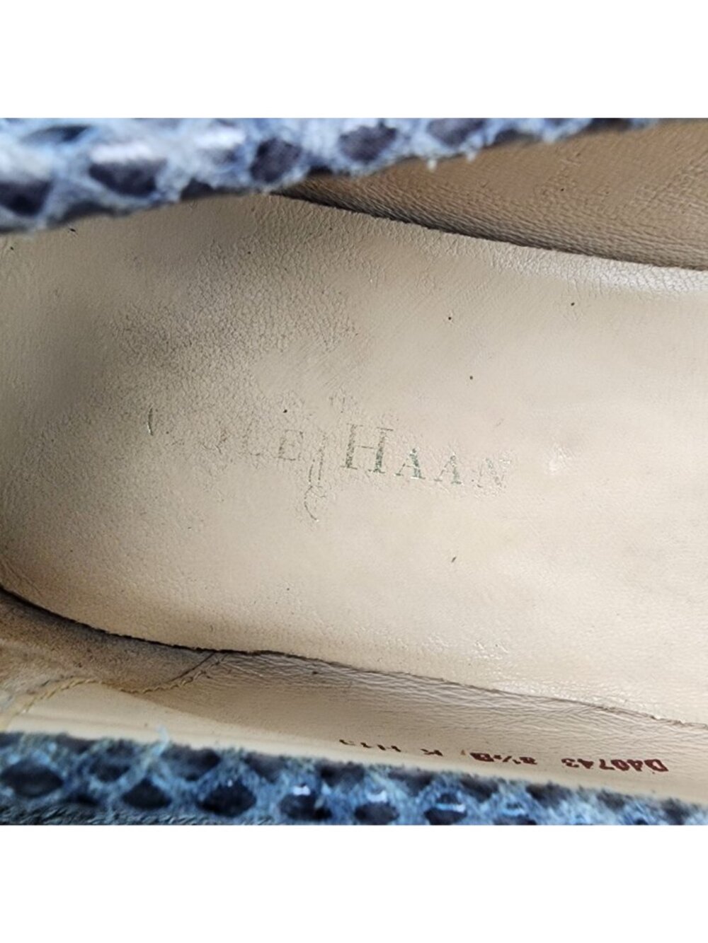 Cole Haan Shoes Womens Size 8.5 Gray Leather Tali Lock Moc Loafers *Read* - Picture 10 of 13